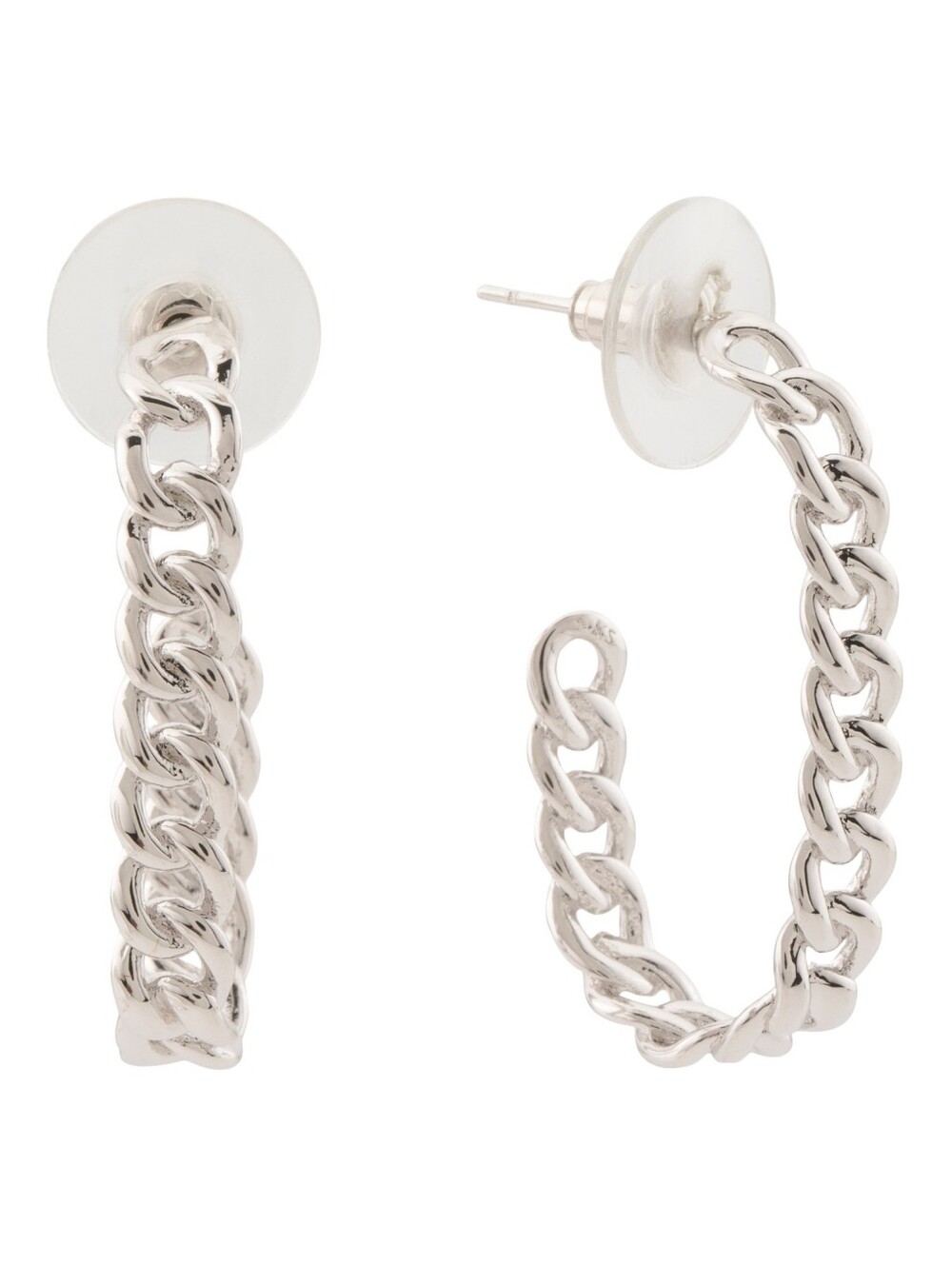 Kendra Scott Silver Chain Drop Hoop Earrings NWT